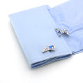 Aurvora 【Quality Pure Copper】Personality Fun Men's Sports Jewelry New England Patriots Olive Team Cufflinks. 