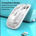 Wireless Gaming Mouse 2.4G Bluetooth Rechargeable Transparent Mouse For PC Computer Gamer For Laptop RGB Silence Ergonomic Mouse. 