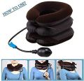 Neck Massager 3 Layered Multi-functional Spine & Cervical Neck Traction Device Neck Massager for Pain and Stress Relief Collar for Neck Pain Inflatable Neck Support Cervical Airbag 3 Layer Massager for Neck Cervical Spine Massager UR Inflatable Cervical. 