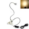 Flexible USB Clip-on Table Lamp LED Clamp Reading Study Bed Laptop Desk Light. 