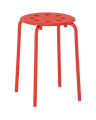 IKEA Stool, Black / White / Red. 