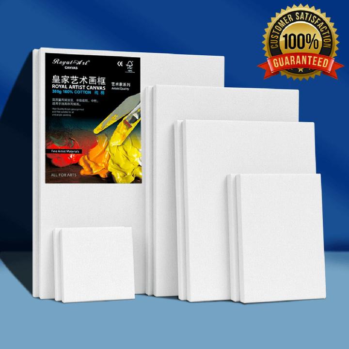 Royal Art 100% Cotton Imported Canvas Board For Painting Premium Quality In 6x6, 8x8, 8x10, 12x12, 12x18 Inches