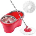 360 Spin Mop Bucket Set Portable Double Drive Stainless Steel Bucket Hand Pressure Rotation. 