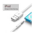 USB Charging Cable for iPod Shuffle Cable USB Data Sync Cable Cord 3.5mm Male AUX Plug to USB Male Adapter Cable Charger Converter Headphone Audio Extender Jack for iPod Shuffle 3 4 5 6 Gen. 