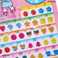 1Sheet Colorful Kid Crystal Stick Earring Sticker Kids Jewellery Party Toy Gift. 