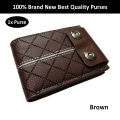 Batwa Purse for Men PU Leather Bifold Wallets for Men with 2 Button Magnet Lock Short Wallet with Lock and Card Holder Slots Casual Style Men Wallets with Picture Frame Slim and Durable Stitching with Cash Compartment in Black and Brown. 