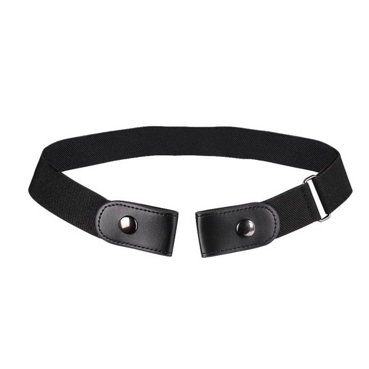 Buckle Free Elastic Belt For Jean Pants Dresses No Buckle Stretch Waist Belts Fit Women Men Boys Girls Drop(Black)