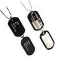 Men's Interesting Military Army Style 2 Dog Tags Chain Pendant Necklace. 