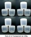 Pack of 12 / Empty Cream Containers 100 Gram Pot Cream Jars Refillable Plastic Cosmetic Containers. 