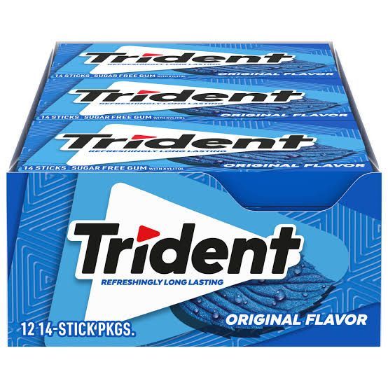 TRIDENT ORIGINAL FLAVOR 14 STICKS (IMPORTED) | Daraz.pk
