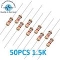 50,100,200,500,1000,PCS 1.5K Ohm 1/4 Watt 5% Carbon Film Resistor Through Hole In Pakistan. 