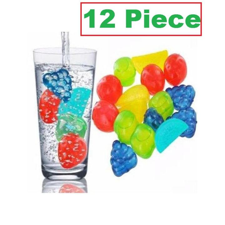 Ice Cube Reusable pieces different shapes fruit shape Silicone Plastic Ice Cubes kids serving playing freezer item