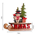 Christmas Ornament Handcrafted Wooden Santa Claus Sleigh Ornament Exquisite Christmas Decor for Diy Crafts Southeast Asian Buyers' Favorite Party Accessories. 