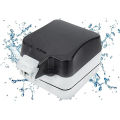 Waterproof Outdoor Socket Box 2 Hole Wall Electrical Housing Protection Cover Outdoor Power Supply Wall Power Socket Box - Black. 
