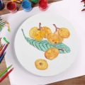 Painting Canvas Round Imported - White Size Diameter 20cm, 30cm, 40cm, 50cm, 60cm, 70cm, and 80cm Canvas for Painting. 