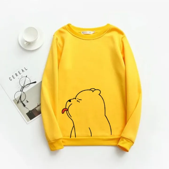 Yellow%20Panda%20Bare%20Bear%20Fleece%20Full%20Sleeves%20Sweatshirt%20For%20Women%20-%20Image%203