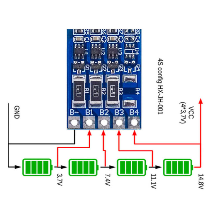 4S 4.2V 14.4V 16.8V 68mA 18650 lithium Battery charging Control Board HX-JH-001