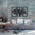 The wooden Wall Art Tree 3 Pieces Wall Art(Black) Suitable for Living Room,Foyer,Bedroom,Hallway ,Wood new tree wooden wall art laser cut pattern amazing beautiful wall art. 