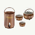 HOT POT WATER COOLER SET 4 PCS 14 LITER WATER COOLER 3 PCS HOT POT Stainless Steel Hotpot Cover With Glass Lids Set. 