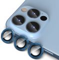 Camera Lens Protector Compatible with iPhone 13 Pro / 13 Pro Max, Premium Tempered Glass Circle Film, Aluminum Alloy Full Fit Ring Lens ( Blue ). 