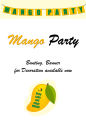 Mango Party Banner, Bunting For Decoration. 