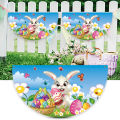 Fan-shaped Flag Festive Flexible Exquisite Half Round Banner Bunting. 