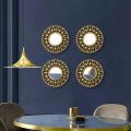 4 Pcs Fancy Wall Mirror Set – Vintage Design, Easy to Mount. 