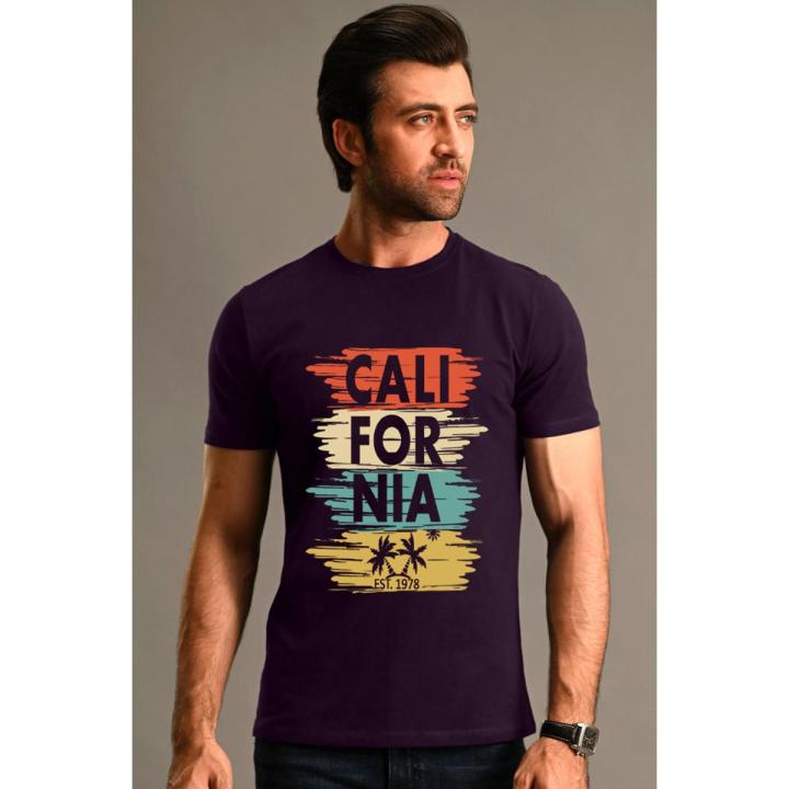 Eighteen80 Cali For Nia Printed Round Neck Half Sleeves T Shirt