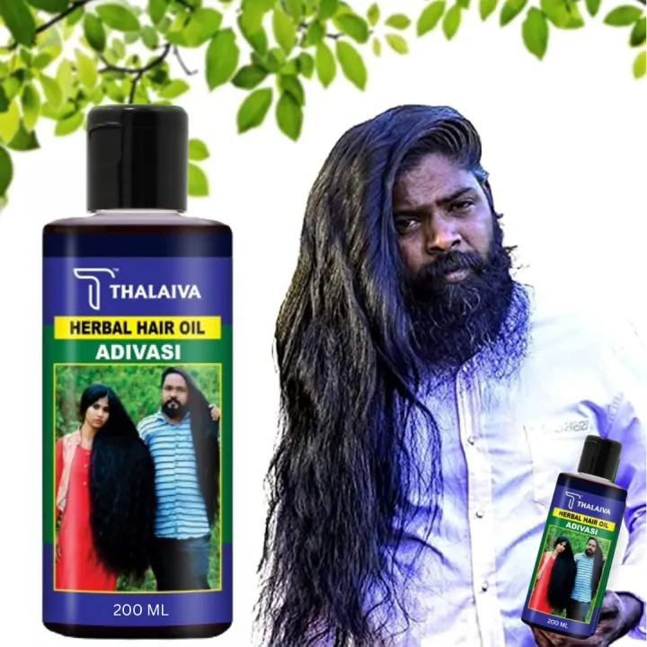 Huile Capillaire Adivasi Neelambari Originale - 100% Naturelle, Pour Croissance