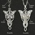 Arwen Evenstar Necklace Elfstone Elessar Aragorn Galadriel Elves Cubic Zirconia Stone Pendant Jewelry Women. 