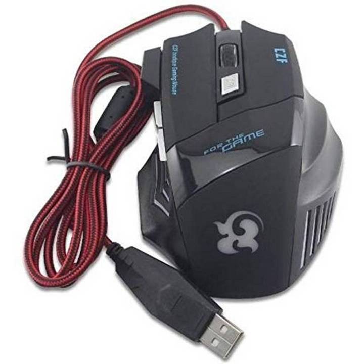 CZF Boutique T6 3200 DPI 7 Color Gaming Mouse - Black