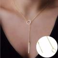 Treasure Box Presenting New Stylish Exclusive Golden Long Strip Pendant Necklace For Women - Jewellery. 