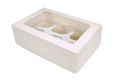 Bizlink Enterprises-Pack of 20 Box 6 hole Food Grade Cupcake Cake Packaging Box with 6 cavity liner clear PVC window for Handmade Baking  gift box. 