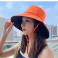 Summer Double-sided Bucket Hats Versatile Style Fashion Big Brim Foldable Solid Color Sun Hat Women Outdoor Beach Visor UV Protection Caps Fisherman Cap For Travel 1Pcs. 