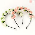 Pack of 2 Flower Headbands White Bridal and Party Crown. 