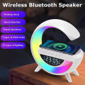 BT-3401 LED Display Wireless Phone Charger Bluetooth Speaker With Seven Color Selections, Alarm Clock, FM Radio. 