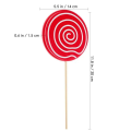 3Pcs Simulated Lollipop Prop Fake Lollipop Model Candy Ornament Wedding Festival Party Decoration Easy to Use ,Red. 