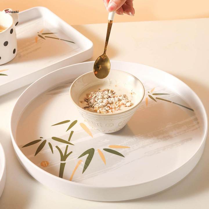 Platter%20Dining%20Tableware%20Breakfast%20Serving%20Tray%20for%20Meals%20Cookies%20Snack%20Food%20Round%20Small%20-%20Image%203