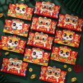 6pcs Creative Cartoon Chinese Snake Year Red Envelopes Traditional Paper 2025 New Year Red Envelopes Hongbao Blessing Money Pockets Spring Festival. 