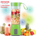 Aiwa USB Rechargeable Juicer Blender 4 Blades Electric Blender Mini Portable Personal Size Juicer Cup USB Rechargeable Mixer 380ml Food Grade Water Bottle Portable Fruit Juicer Machine. 