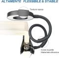 Clamp Light LED Reading Lamp Bed Flexible 360° Gooseneck Clamp Lamp Dimmable with 3 Modes and 10 Brightness Levels for Bed Headboard, Bedroom, Office, Black B R279 LIIGHT. 