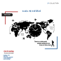 ZF World Map Decorative 36 Inch Wooden Wall Clock Modern Design Living Room Decoration Wall Watch Wall Ghar ka Decors. 