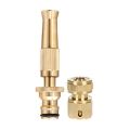 High Pressure Hose Nozzle Adjustable Garden Sprayer Power Spray Nozzle Brass Water Hose Nozzles for Garden. 