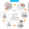 3 Tier Metal Cupcake Stand, Tableware Cake Serving Stand For Wedding, Anniversary, Showers, Shadi, Nikah, Dinner, Tea Parties Decorative Cake Display Tray, Sweet Dessert Cupcakes Stands, Decorating Items, Table Ware Party Supplies, Desserts Decoration. 