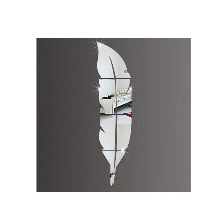 Mirror%20Wall%20Decor%20Sticker%20Leaf%20Shape%20Art%20Wall%20-%20Rounded%20Corner%20Acrylic%20Removable%20Mirror%20Set%20for%20Home%20Living%20Room%20Bedroom%20Decor%20(29%20x%207%20Inch,%206%20Pack)%20-%20Image%204