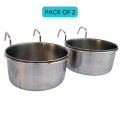 stainless steel unbreakable food water container cage large parrots pahari macaw mithoo raw parrot. 
