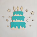 Green Home Wall Ornament Cartoon Lovely Felt Happy Birthday Cake Wall Hanging. 