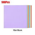 100Pcs Durable Double Side Square Origami Paper Solid Color 20 Colors Folding Paper Colorful DIY Handmade Scrapbooking Craft Decor. 