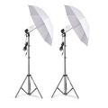 Combo 0f 2 Sets -  84 inch Long Light Stand Studio Umbrella Continuous Lighting Kit, Umbrellas Bulb Holders & Stands. 