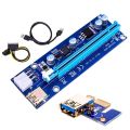 【3C VictoryEagle Store】PCI-E PCIE Riser 009 Express 1X 4x 8x 16x Extender Gold USB Riser 009S GPU Dual 6Pin Adapter Card SATA 15pin for BTC Miner. 